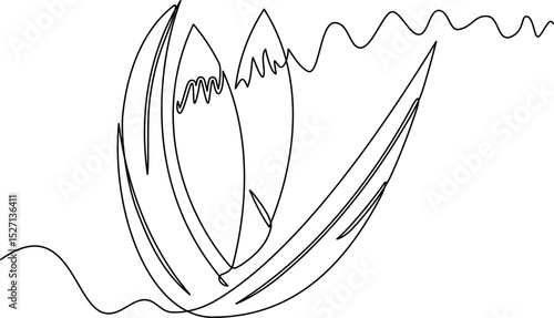 one line art Oat Seeds vector illustration. line art, one continuous line, simple, hand drawn and sketch style. for icons, symbols, signs or logos. PNG