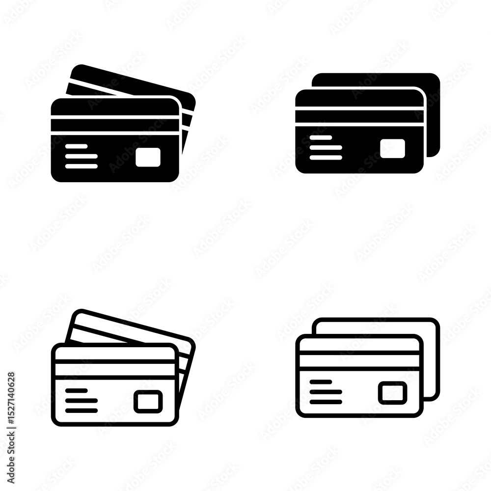 Credit card icon vector. Credit card payment sign and symbol Credit card icon vector. Credit card payment sign and symbol