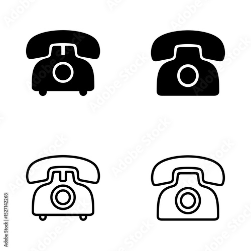 Telephone icon vector. phone sign and symbol