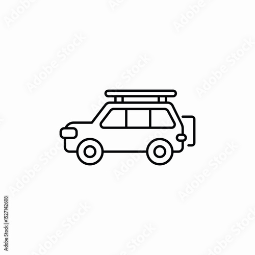 camper van icon sign vector