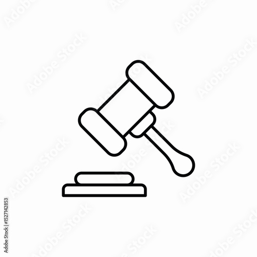 law decision icon sign vector