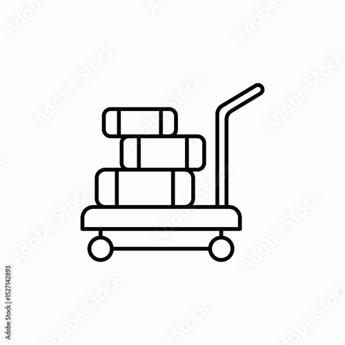 luggage carry icon sign vector