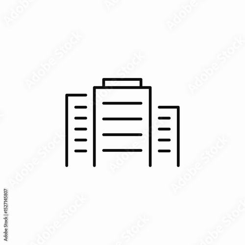 company headquarters icon sign vector