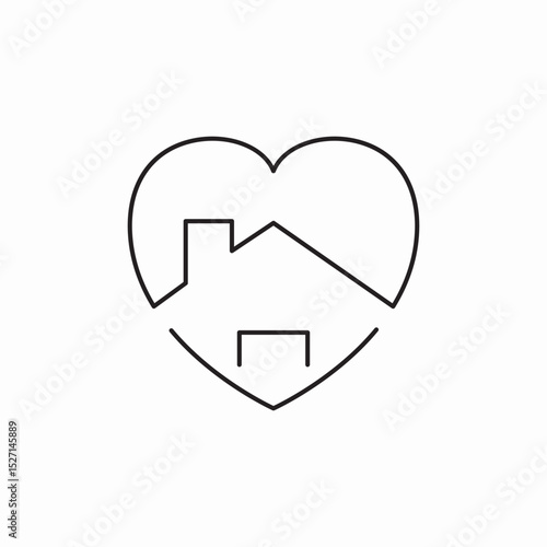 favorite home icon sign vector