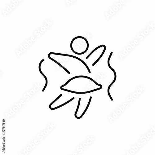 dance performance icon sign vector