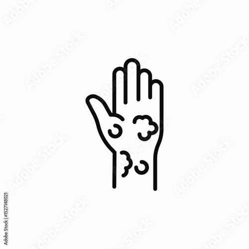 hand skin icon sign vector