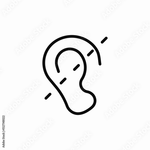 hearing disability icon sign vector