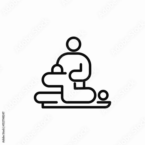 physiotherapy treatment icon sign vector