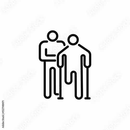 walking assistance icon sign vector
