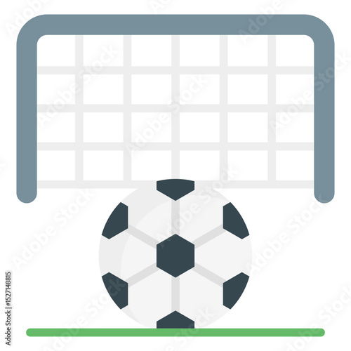 Penalty kick flat icon