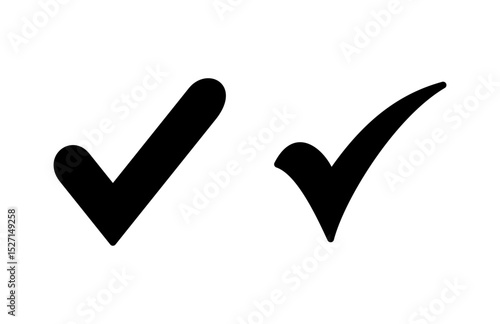 Check mark icon vector illustration. Tick mark sign and symbol