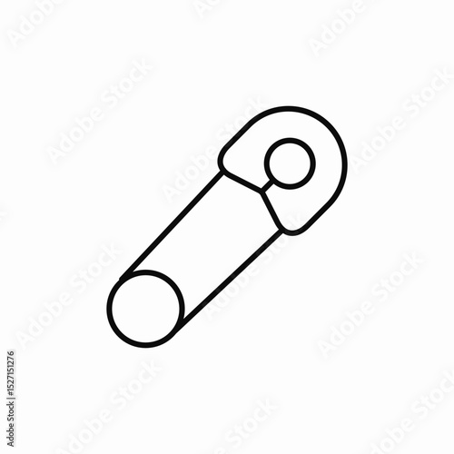 pin closed icon sign vector