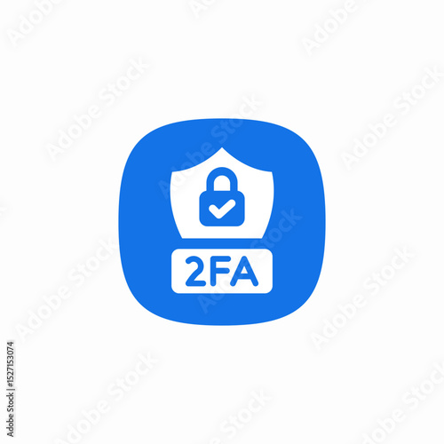 2fa security icon sign vector