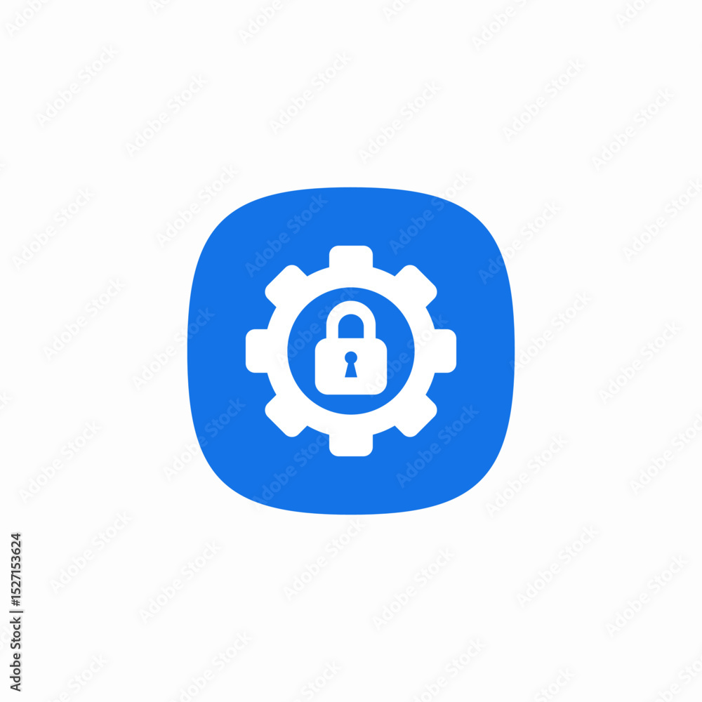 settings lock icon sign vector settings lock icon sign vector