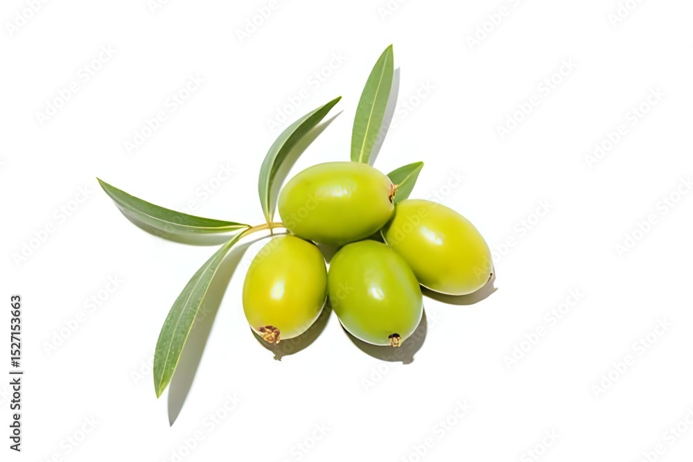 green olives on white background green olives on white background