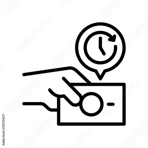 Pay Later line icon