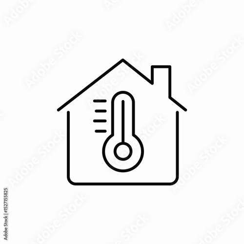 home temperature icon sign vector
