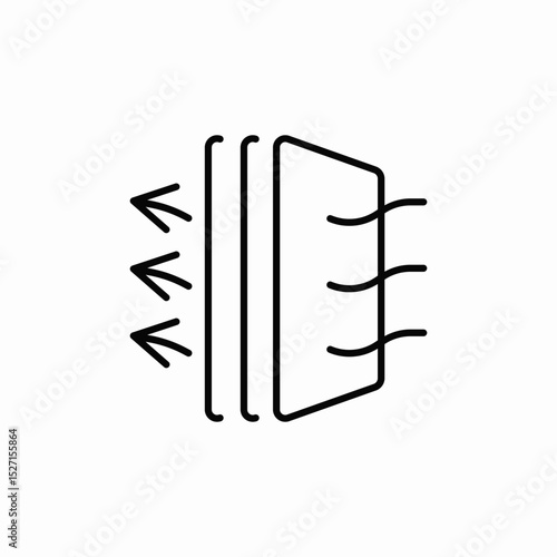 layer through icon sign vector