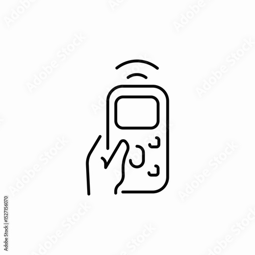 remote control icon sign vector