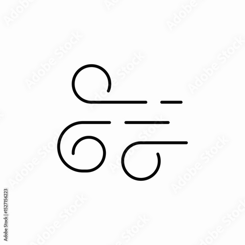 wind blow icon sign vector