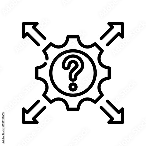 Uncertainty line icon