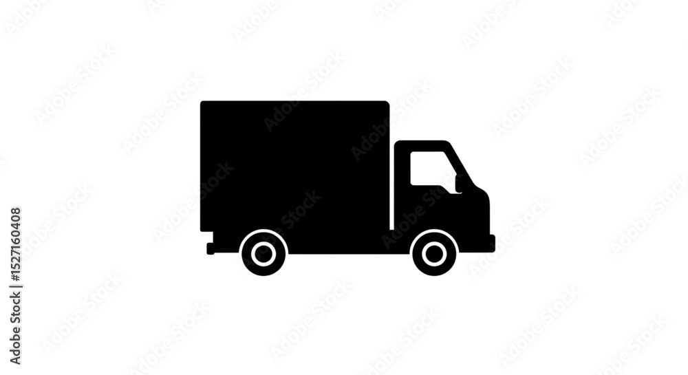 Delivery truck silhouette Delivery truck silhouette