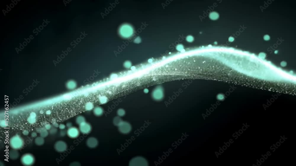 Ethereal wave of particles flowing in dark space Ethereal wave of particles flowing in dark space