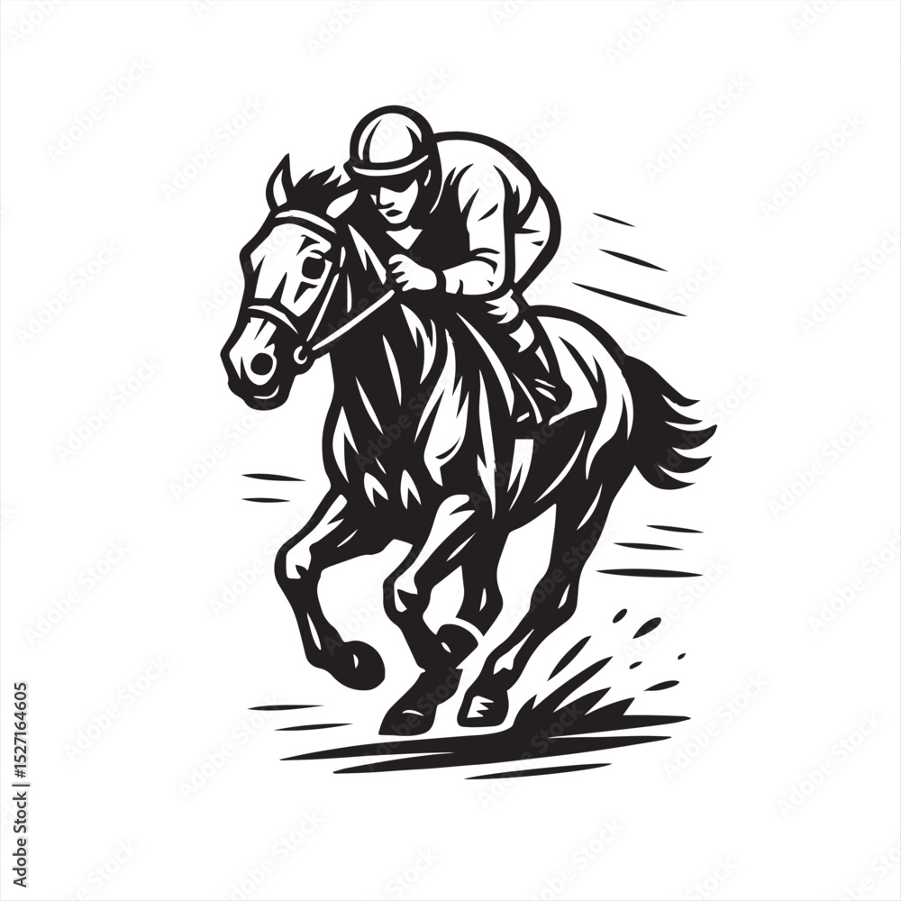 Fototapeta premium horse racing horse