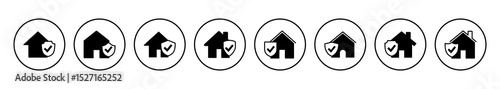 house insurance icon vector. house protection icon.