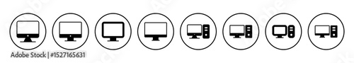 Computer icon vector. computer monitor icon vector.