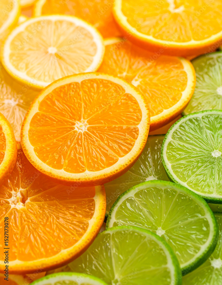 Obraz premium Citrus gradient blend with orange to lime green tones