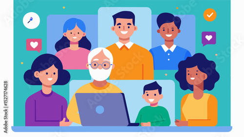 Creating New Memories While virtual gatherings may not be the same as inperson gatherings they still provide an opportunity for family members to create new memories and bond with. Vector illustration