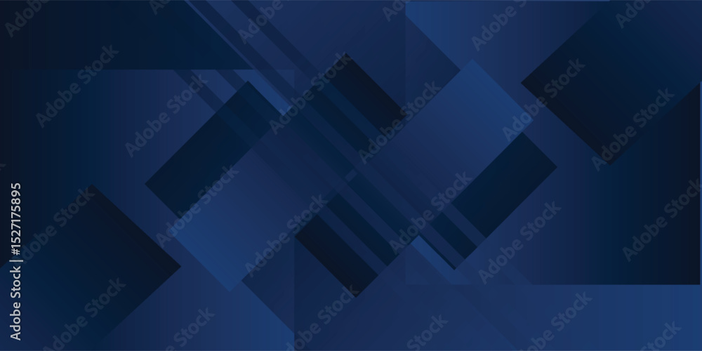 Obraz premium Dark blue abstract background vector design. Navy blue geometric background. Blue 3D geometric background. Modern background.