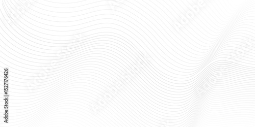 Abstract wave element for design. Digital frequency track equalizer. Stylized line art background. Vector illustration. Wave with lines created using blend tool. Curved wavy line, smooth stripe.