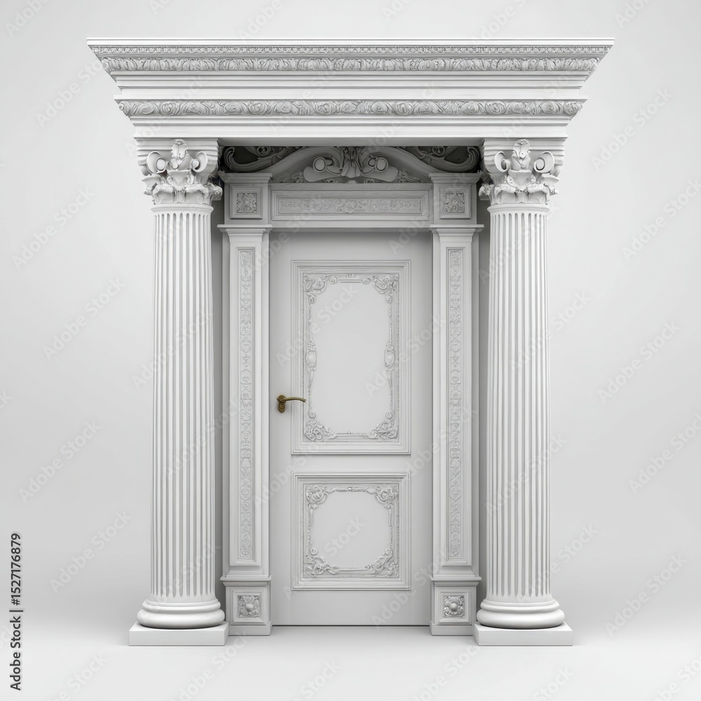Ornate white doorway Ornate white doorway