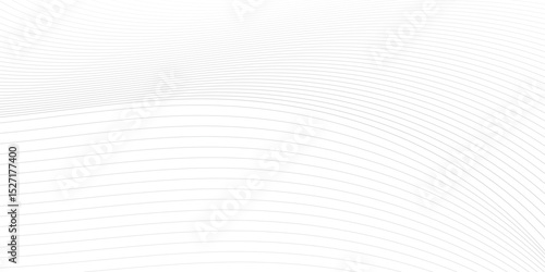 Wallpaper Mural Abstract black and white smooth wave on a white background. Dynamic sound wave. Design element. Vector illustration.  Torontodigital.ca