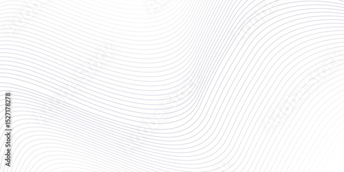 Abstract grey smooth wave on a white background. Dynamic sound wave. Design element. Vector illustration. 