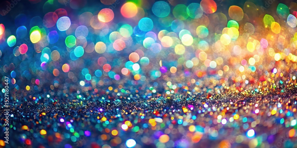 Fototapeta premium Vibrant Sparkle A Kaleidoscope of Colorful Lights and Glittering Bokeh