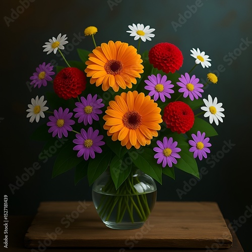 Wallpaper Mural bouquet of flowers in vase Torontodigital.ca