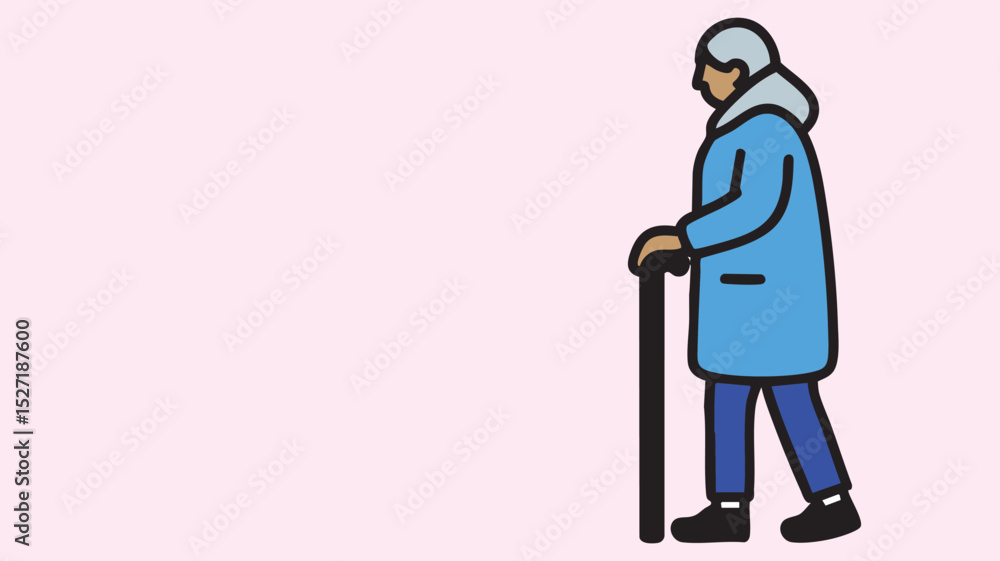Senior woman walking, symbolizing early retirement planning with copy space Senior woman walking, symbolizing early retirement planning with copy space