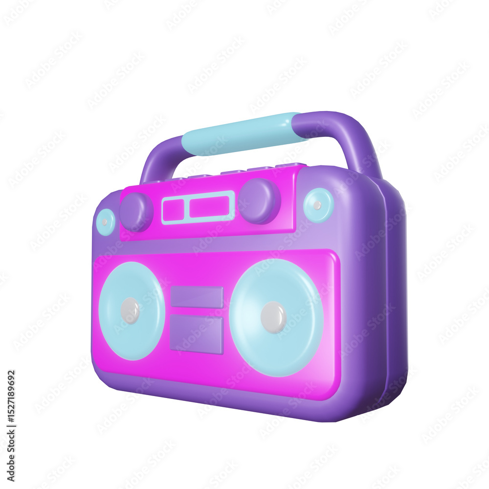 Obraz premium Radio Tape 3D Icon