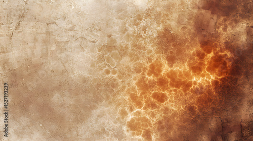 Closeup of city streets showing intense heat pockets with glowing orange and brown patterns resembling thermal activity or fire spreading across textured surface