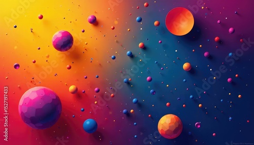 Geometric abstract shapes in bold colors, high contrast, stylish, abstract