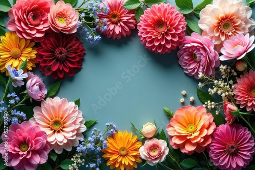 Intricate floral bouquets arranged in hexagons, fabric, graphics