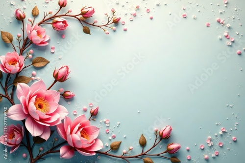 Subtle floral damask, delicate vine motif on soft background, illustration, textile, wallpaper