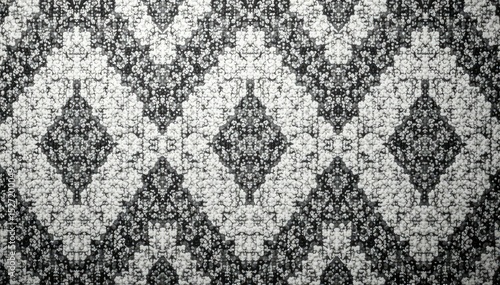 Subtle repeating diamond motif on faded textile, monochrome palette, subtle, minimalist design, repeat