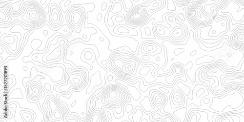 Vector geographic contour map. Topography map background. Black, white wave Seamless line. Topography relief. White wave paper curved reliefs abstract. Topographic map patterns, topography line map.	