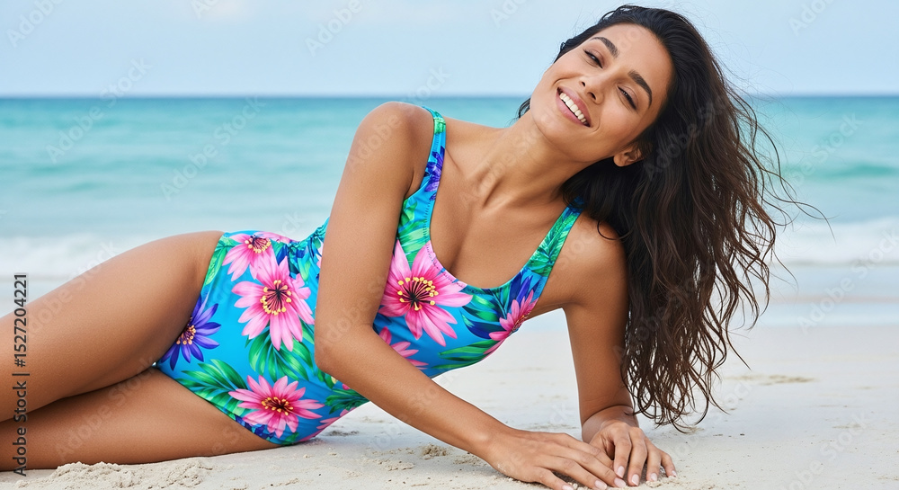 young woman in bikini on the beach young woman in bikini on the beach