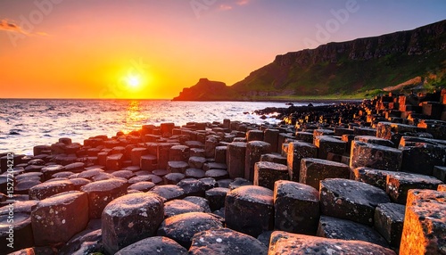 Giant's Causeway Sunset: A Breathtaking Irish Landscape