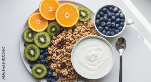 Wallpaper Mural Healthy and Delicious Breakfast: Yogurt, Granola, and Fresh Fruit Torontodigital.ca